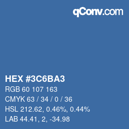 Color code: HEX #3C6BA3 | qconv.com