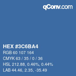 Color code: HEX #3C6BA4 | qconv.com