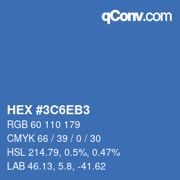 Color code: HEX #3C6EB3 | qconv.com