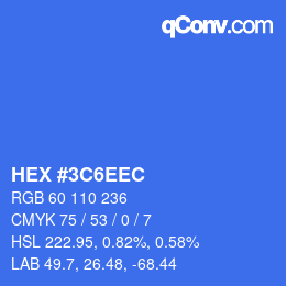 Color code: HEX #3C6EEC | qconv.com