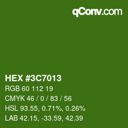 Color code: HEX #3C7013 | qconv.com