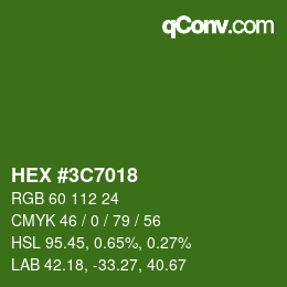 Color code: HEX #3C7018 | qconv.com