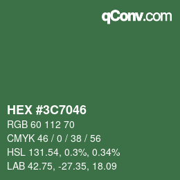 Color code: HEX #3C7046 | qconv.com