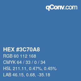 Color code: HEX #3C70A8 | qconv.com