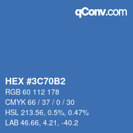 Color code: HEX #3C70B2 | qconv.com