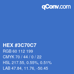 Color code: HEX #3C70C7 | qconv.com