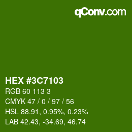 Color code: HEX #3C7103 | qconv.com