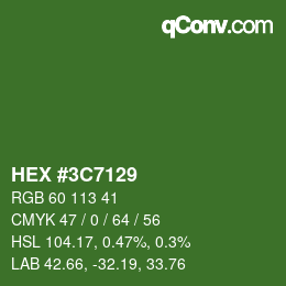Color code: HEX #3C7129 | qconv.com