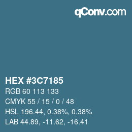 Color code: HEX #3C7185 | qconv.com