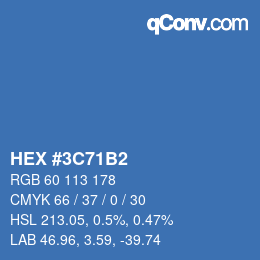 Color code: HEX #3C71B2 | qconv.com