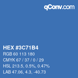 カラーコード: HEX #3C71B4 | qconv.com