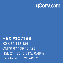 Color code: HEX #3C71B8 | qconv.com
