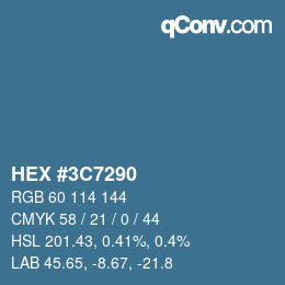Color code: HEX #3C7290 | qconv.com