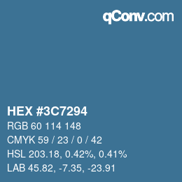 Color code: HEX #3C7294 | qconv.com