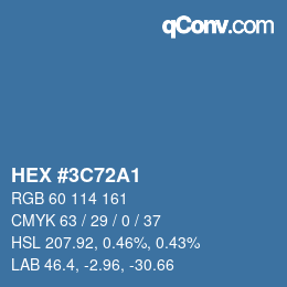 Color code: HEX #3C72A1 | qconv.com