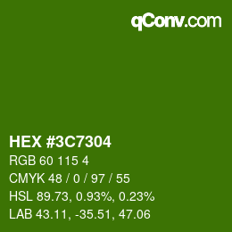 Color code: HEX #3C7304 | qconv.com