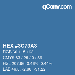 Color code: HEX #3C73A3 | qconv.com