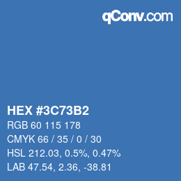 Color code: HEX #3C73B2 | qconv.com