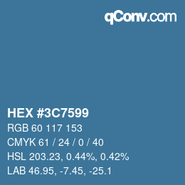 Color code: HEX #3C7599 | qconv.com