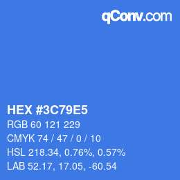 Color code: HEX #3C79E5 | qconv.com