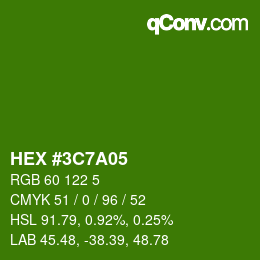 Color code: HEX #3C7A05 | qconv.com
