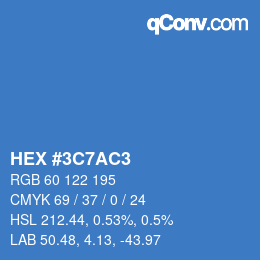 Color code: HEX #3C7AC3 | qconv.com