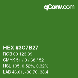 Color code: HEX #3C7B27 | qconv.com