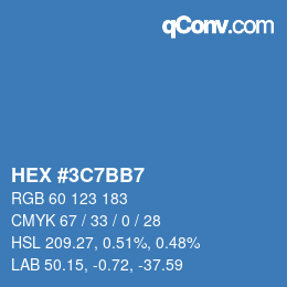 Color code: HEX #3C7BB7 | qconv.com