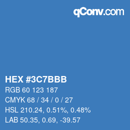 Color code: HEX #3C7BBB | qconv.com