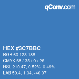 カラーコード: HEX #3C7BBC | qconv.com