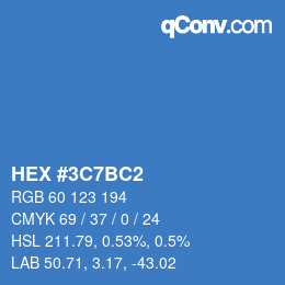 Color code: HEX #3C7BC2 | qconv.com