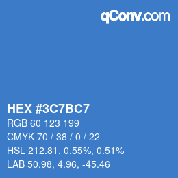 Color code: HEX #3C7BC7 | qconv.com