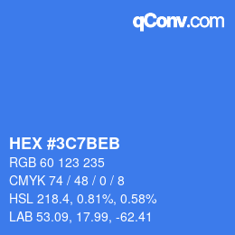 Color code: HEX #3C7BEB | qconv.com