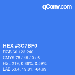 Color code: HEX #3C7BF0 | qconv.com