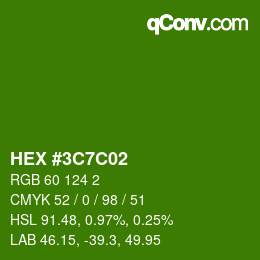 Color code: HEX #3C7C02 | qconv.com