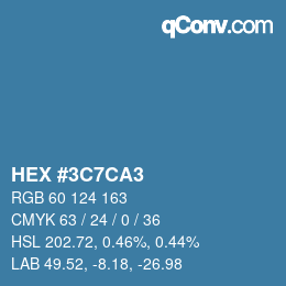 Color code: HEX #3C7CA3 | qconv.com