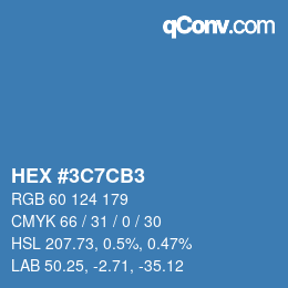 Color code: HEX #3C7CB3 | qconv.com