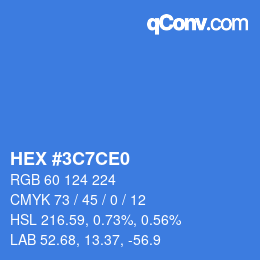 Color code: HEX #3C7CE0 | qconv.com