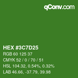 Color code: HEX #3C7D25 | qconv.com
