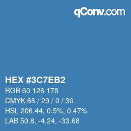 Color code: HEX #3C7EB2 | qconv.com