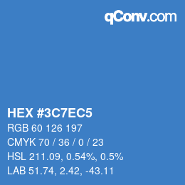 Color code: HEX #3C7EC5 | qconv.com