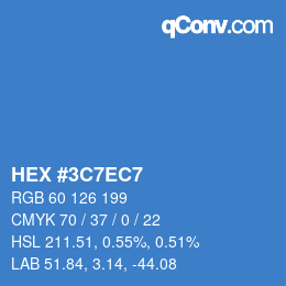 Color code: HEX #3C7EC7 | qconv.com