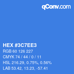 Color code: HEX #3C7EE3 | qconv.com