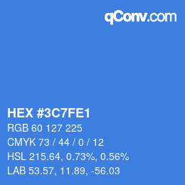 Color code: HEX #3C7FE1 | qconv.com