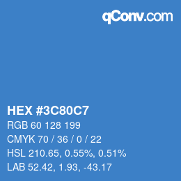 Color code: HEX #3C80C7 | qconv.com