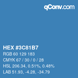 Color code: HEX #3C81B7 | qconv.com