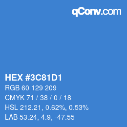 Color code: HEX #3C81D1 | qconv.com