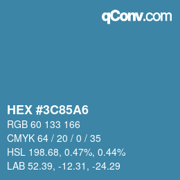 Color code: HEX #3C85A6 | qconv.com