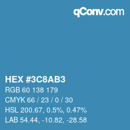 Color code: HEX #3C8AB3 | qconv.com