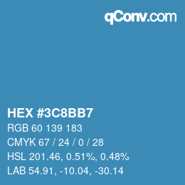 Color code: HEX #3C8BB7 | qconv.com